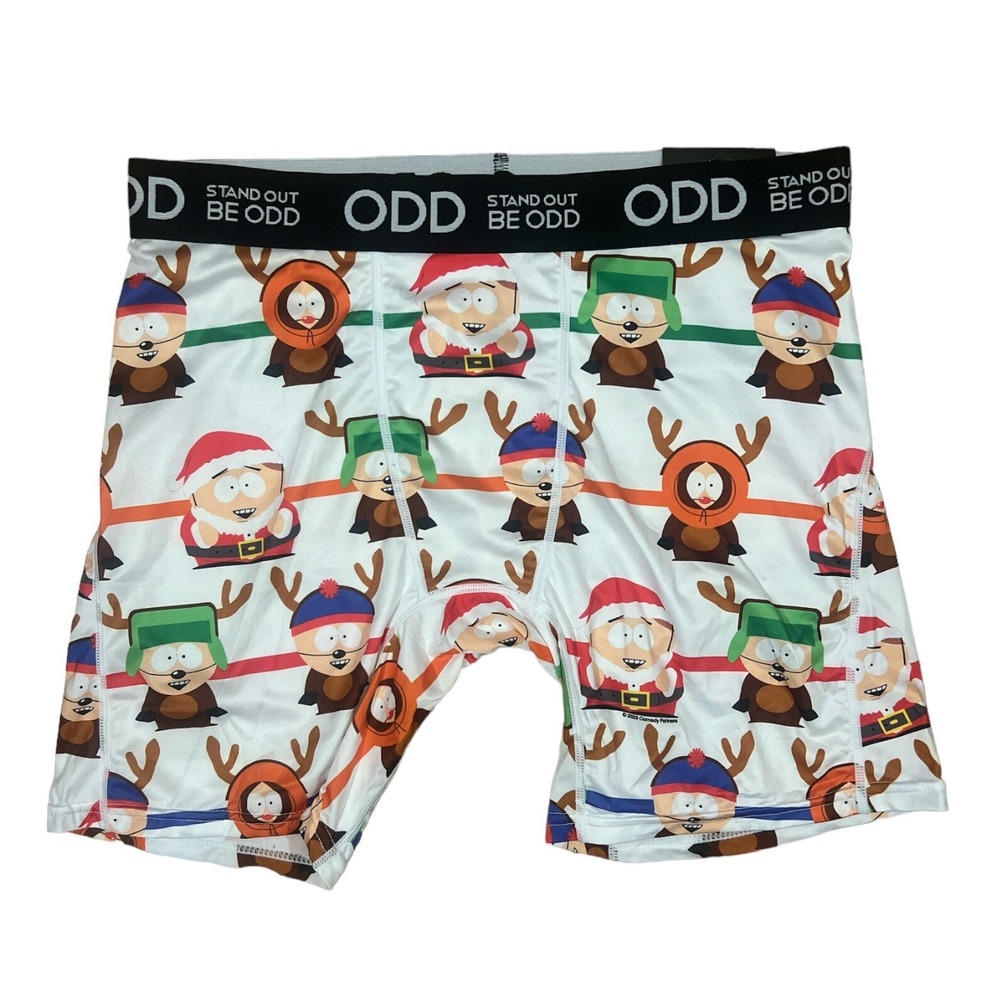 Odd Sox Funny Men's Boxer Briefs Underwear Reindeer South Park LARGE